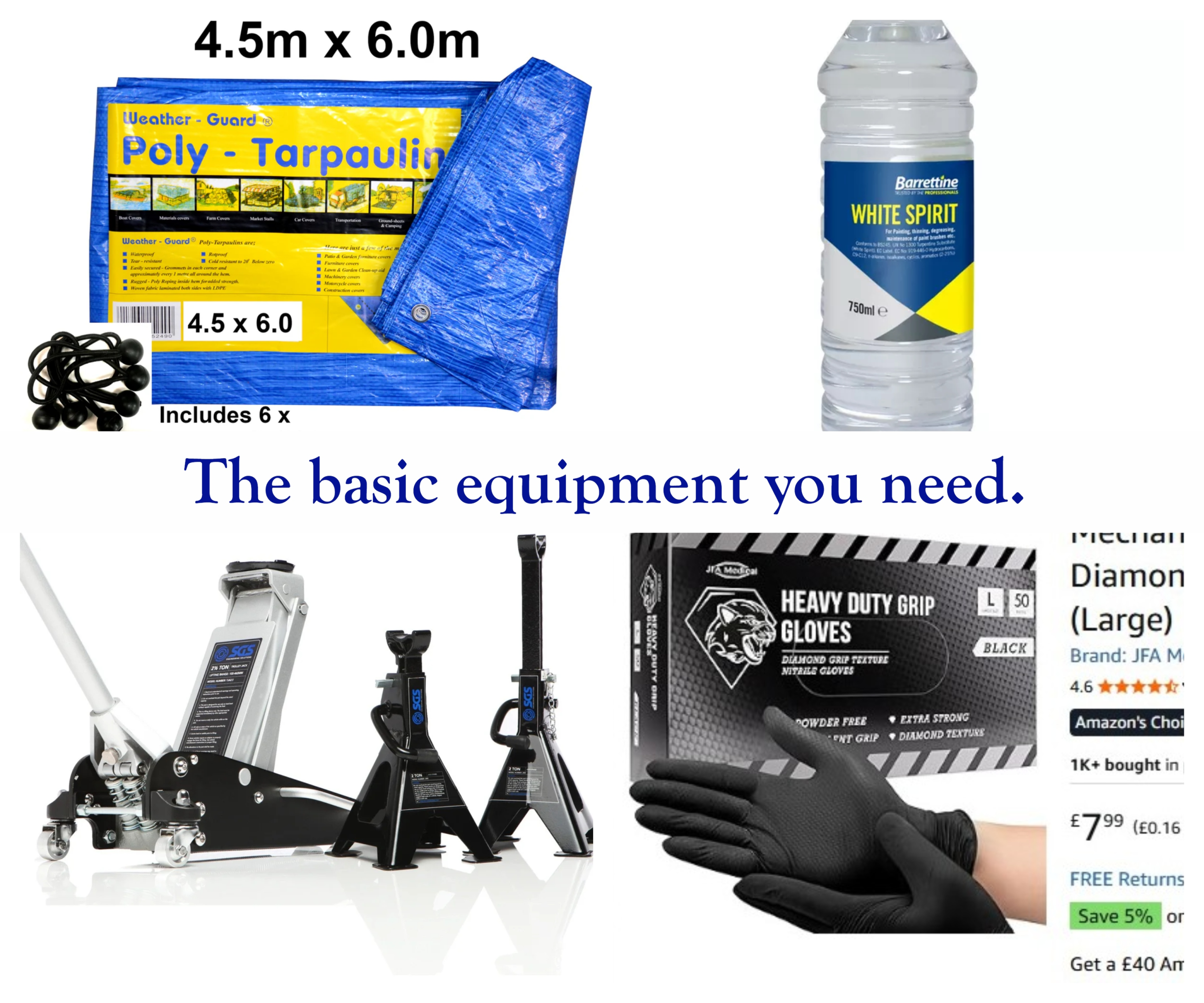 equipment need to underseal your car van or motorhome with lanoguard or bilt hamber dynax ub